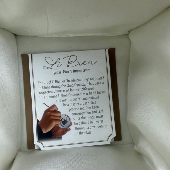 Pier 1 Imports Let It Snow Snowman 2017 Hand Painted Glass Christmas Ornament - Picture 16 of 16